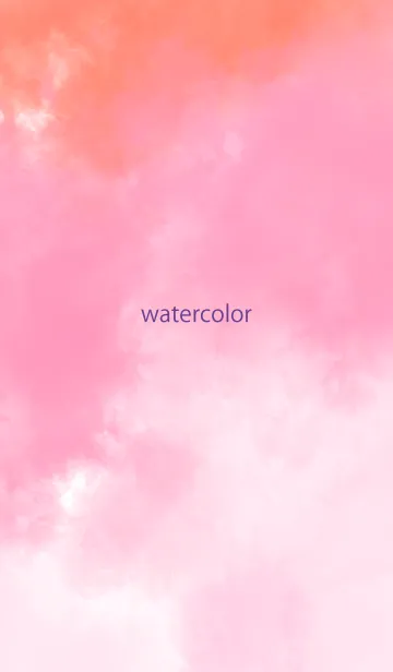 [LINE着せ替え] watercolor pink&orange 9の画像1