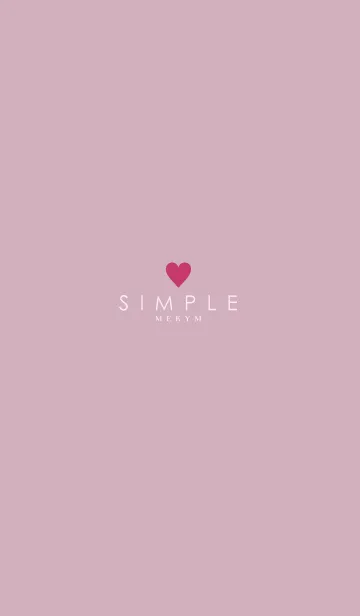 [LINE着せ替え] DUSKY PINK - SIMPLE HEART 15の画像1