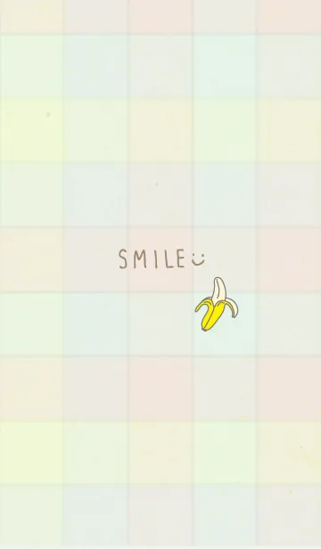 [LINE着せ替え] チェック柄 バナナ21の画像1