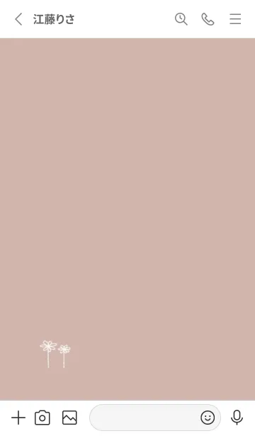 [LINE着せ替え] doodle flowers(くすみ1-01)の画像2