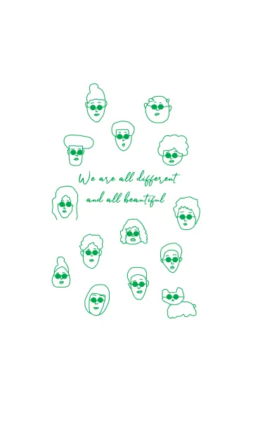 [LINE着せ替え] sunglasses family -green-の画像1