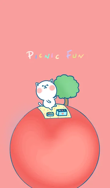 [LINE着せ替え] Picnic Fun J-Watermelon Redの画像1