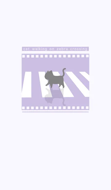 [LINE着せ替え] cat zebra crossing J-gray purple. grayの画像1