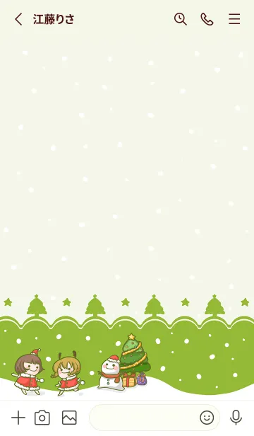 [LINE着せ替え] Christmas carnival -OliveGreen.GrayGreenの画像2