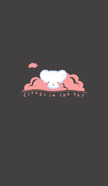 [LINE着せ替え] Cloud Bear J-Dark Gray. Redの画像1