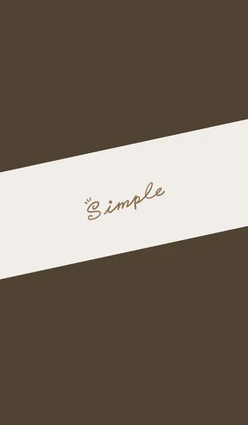 [LINE着せ替え] Simple Lines J-Dark Brown. Brownの画像1