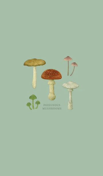 [LINE着せ替え] POISONOUS MUSHROOMS / グリーンの画像1