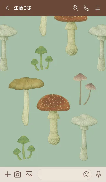 [LINE着せ替え] POISONOUS MUSHROOMS / グリーンの画像2