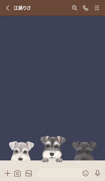 [LINE着せ替え] シュナウザー - ダスティネイビーの画像2