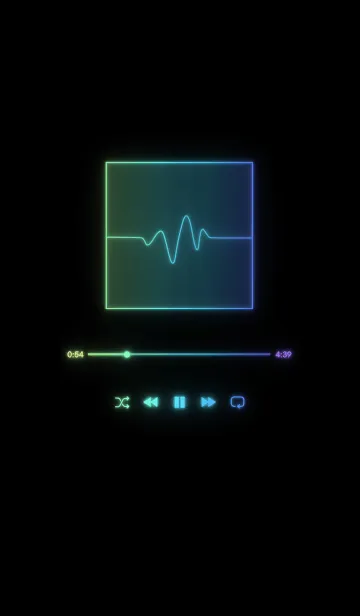 [LINE着せ替え] MUSIC PLAYER - GLOW - ブラック 70の画像1