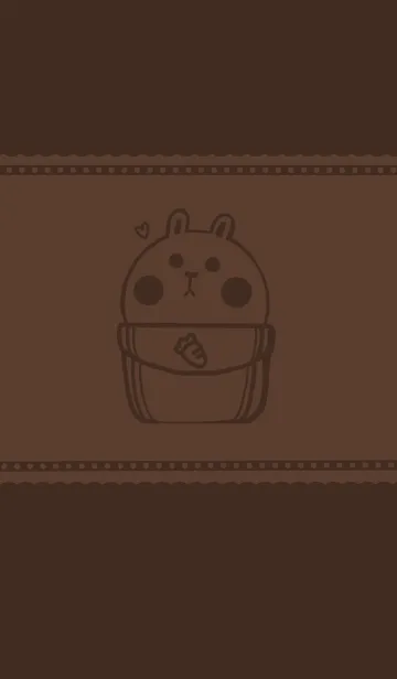 [LINE着せ替え] Pocket cute rabbit J-cocoa brownの画像1