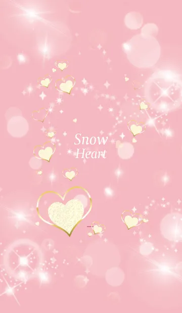 [LINE着せ替え] ピンク : 恋愛運上昇！ Snow heartの画像1
