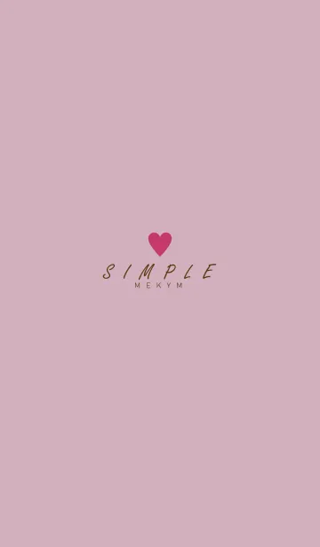 [LINE着せ替え] DUSKY PINK BROWN - SIMPLE HEART 15の画像1