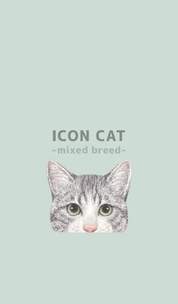 [LINE着せ替え] ICON CAT - ミックス - PASTEL GR/14の画像1