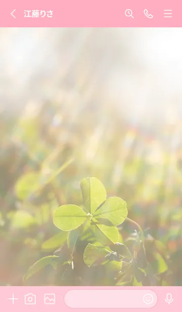 [LINE着せ替え] 四つ葉のクローバーと虹のシャワー #10の画像2