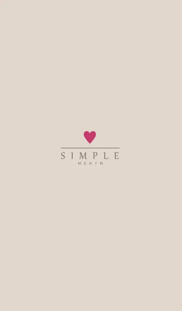 [LINE着せ替え] DUSKY BEIGE - SIMPLE HEART 15の画像1