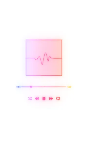 [LINE着せ替え] MUSIC PLAYER - GLOW - ホワイト 10の画像1