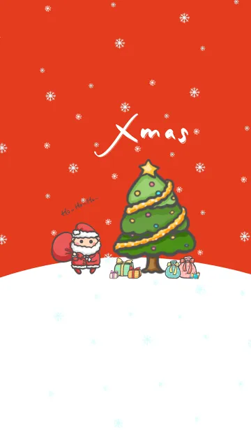 [LINE着せ替え] Happy Christmas Day J-Redの画像1