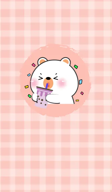 [LINE着せ替え] Very Cute White Bear Theme V1 (JP)の画像1