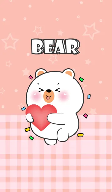 [LINE着せ替え] I Love U Cute White Bear Theme (JP)の画像1