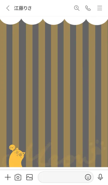[LINE着せ替え] Meow J-Yellow Orange. Dark Grayの画像2