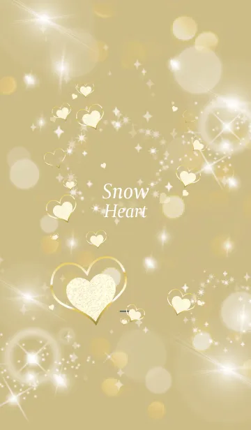 [LINE着せ替え] ベージュネイビ : 恋愛運上昇！ Snow heartの画像1