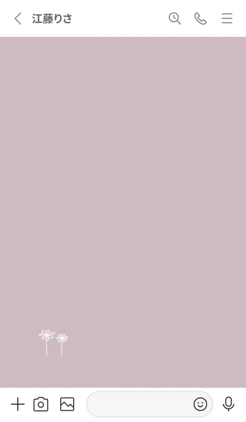 [LINE着せ替え] doodle flowers(くすみ1-07)の画像2