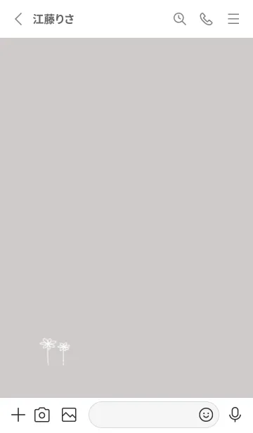 [LINE着せ替え] doodle flowers(くすみ1-08)の画像2