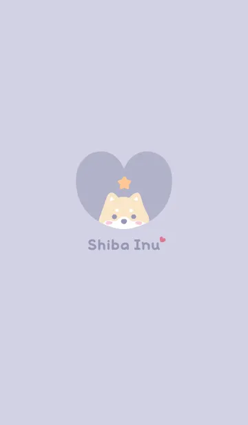 [LINE着せ替え] 柴犬2お星さま[パープル]の画像1