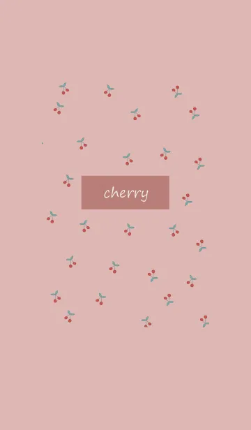 [LINE着せ替え] cherry_pattern #dustypinkの画像1