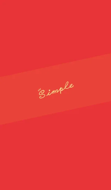 [LINE着せ替え] Simple Lines - Red Jの画像1