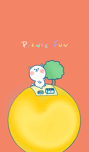 [LINE着せ替え] Picnic Fun J-Red Orange. Yellowの画像1