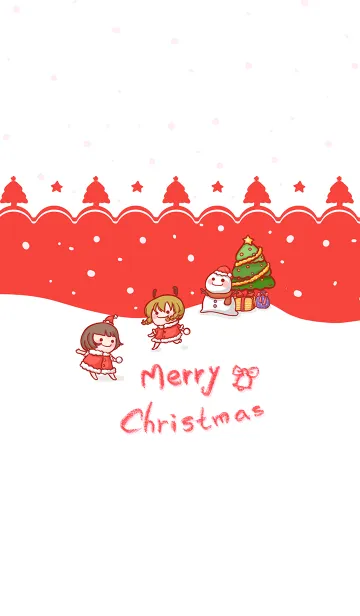 [LINE着せ替え] Christmas carnival - red and whiteの画像1