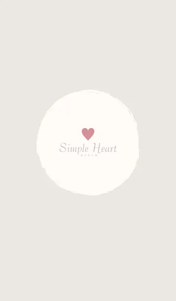 [LINE着せ替え] Simple Heart Dusky Beige - MEKYM 17の画像1