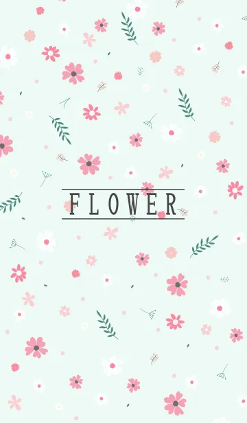 [LINE着せ替え] MANY FLOWERS GREEN 28の画像1