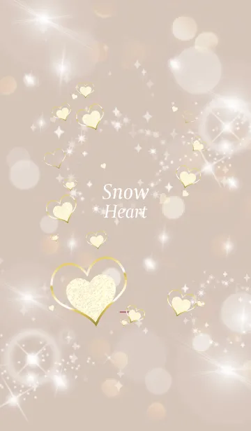 [LINE着せ替え] ボルドー : 恋愛運上昇！ Snow heartの画像1