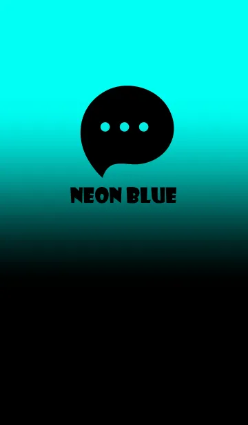 [LINE着せ替え] Black & Neon Blue Theme V3 (JP)の画像1