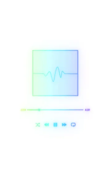 [LINE着せ替え] MUSIC PLAYER - GLOW - ホワイト 70の画像1