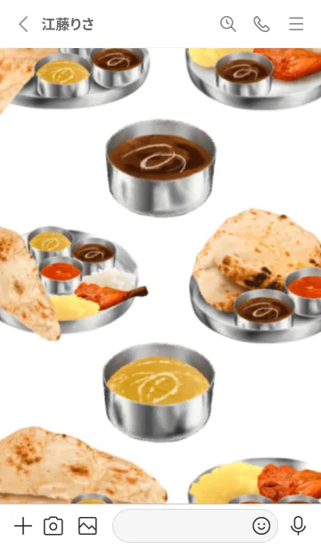[LINE着せ替え] カレー です ナン インドの画像2