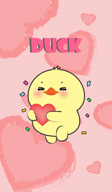 [LINE着せ替え] Cute Duck InLove Theme (JP)の画像1