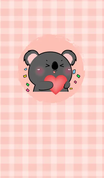 [LINE着せ替え] Simple Cute Cute Black Koala (JP)の画像1