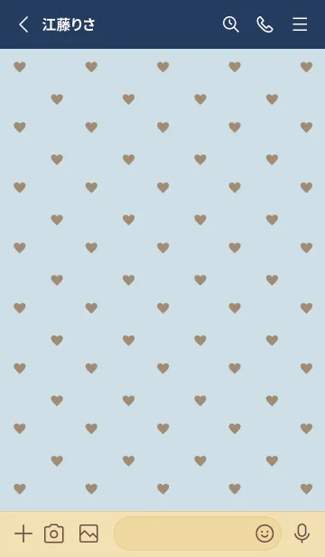 [LINE着せ替え] 大人ハート ブルー2の画像2