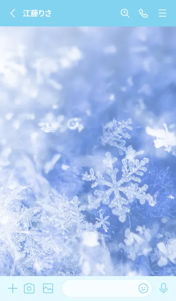 [LINE着せ替え] 雪の結晶 #4の画像2