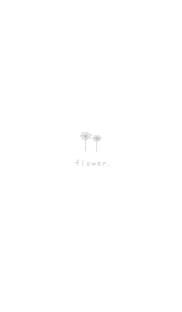 [LINE着せ替え] doodle flowers(くすみ2-04)の画像1
