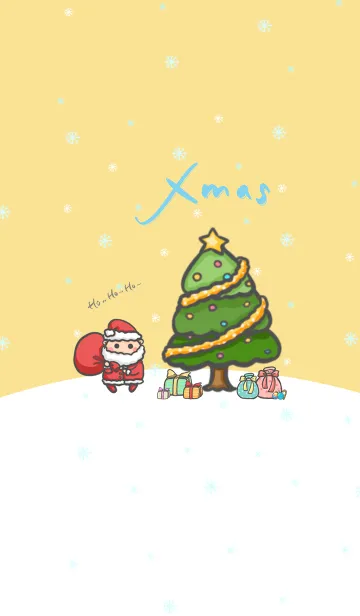 [LINE着せ替え] Happy Christmas Day J-YellowOrange.Blueの画像1