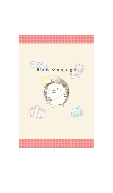[LINE着せ替え] 旅するハリネズミ -レッド-の画像1