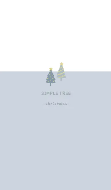 [LINE着せ替え] SIMPLE TREE -クリスマス- 水色の画像1