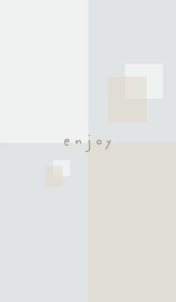 [LINE着せ替え] 白とベージュの四角17の画像1