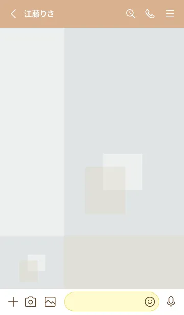 [LINE着せ替え] 白とベージュの四角17の画像2