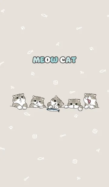 [LINE着せ替え] neko single3 / dark beige .jpの画像1